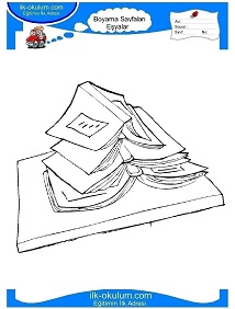 Çocuklar İçin Kitap Boyama Sayfaları 